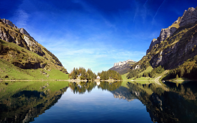 High-resolution desktop wallpaper Seealpsee - Late Summer in Switzerland by Dominic Kamp