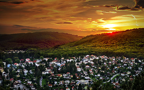 High-resolution desktop wallpaper Austrian Sunset by Mohsen Kamalzadeh
