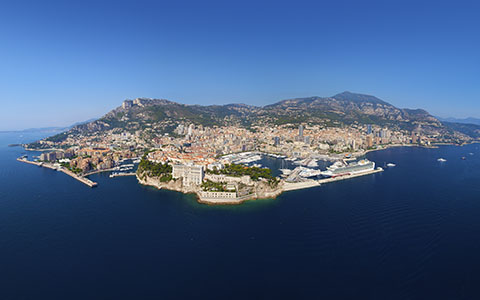 High-resolution desktop wallpaper Bird's Eye Panorama over Monaco by Crevisio
