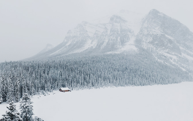 High-resolution desktop wallpaper Winter in Lake Louise, Alberta by Dan Grady