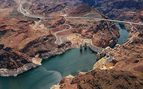 High-resolution desktop wallpaper Hoover Dam Aerial by auburnalum06