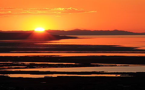 High-resolution desktop wallpaper Sunset over Great Salt Lake by Adam_Ferrero