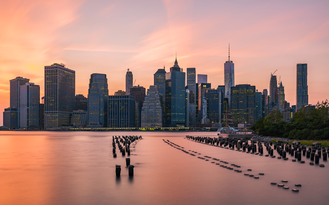 High-resolution desktop wallpaper Manhattan Sunset by Maikel Claassen
