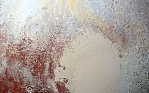 High-resolution desktop wallpaper The Rich Color Variations of Pluto by NASA/Johns Hopkins University Applied Physics Laboratory/Southwest Research Institute
