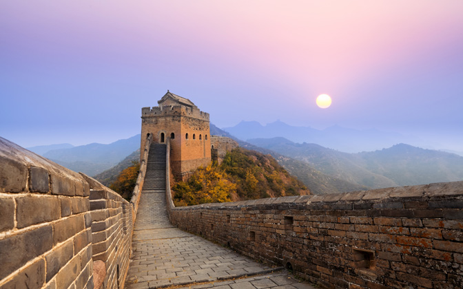 High-resolution desktop wallpaper Sunrise at Jinshanling Great Wall by bingham009