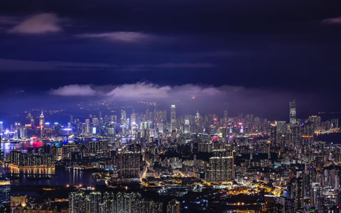 High-resolution desktop wallpaper Hong Kong City After Raining by Andrew