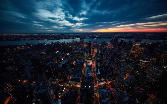 High-resolution desktop wallpaper Sunset at Big Apple by Oliver Buettner // Ascalo Photography