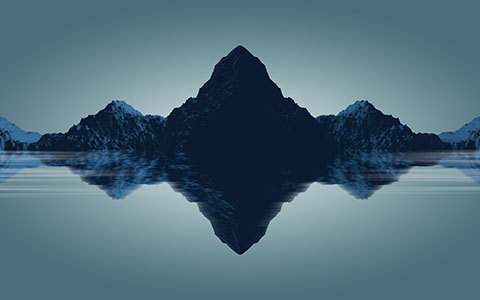High-resolution desktop wallpaper Minimal Mountains by FreshPie